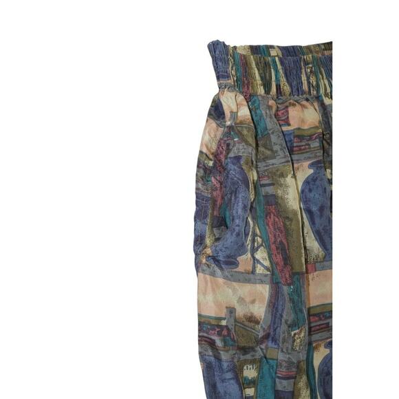 Jane Ashley Vintage 90s Vase Print High Waist Shorts - Size M - Picture 2 of 4